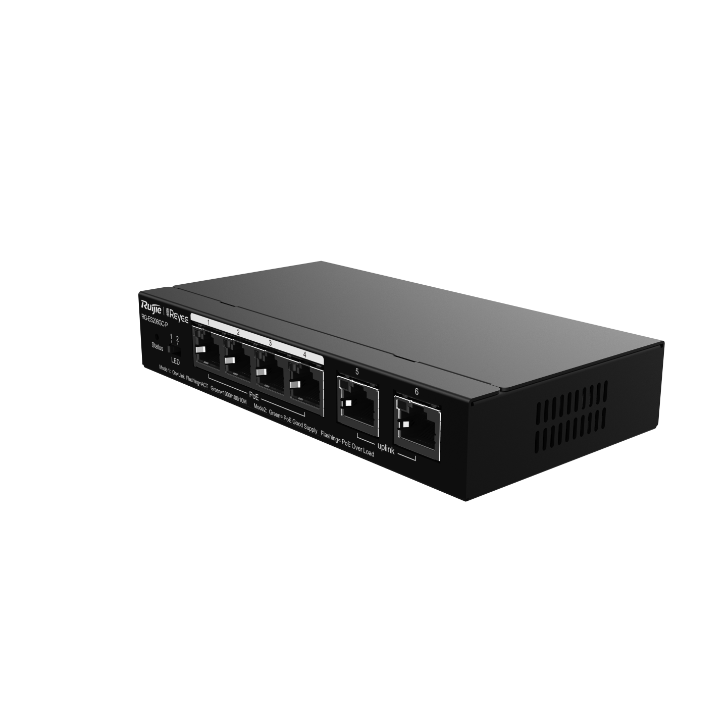 RG-ES206GC-P – Switch PoE cloud 6×Gigabit – 12 Gbps – Image 2
