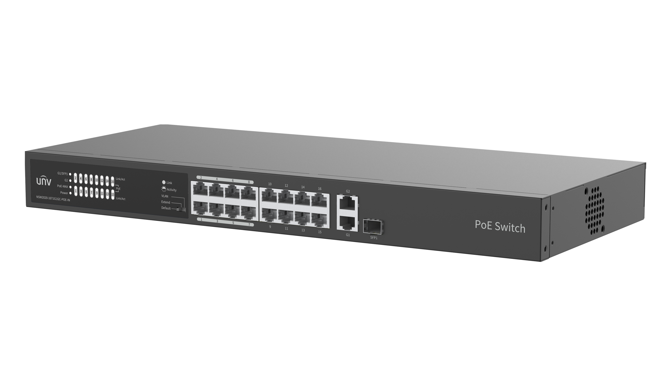 NSW2020-16T1GT1GC-POE-IN – Switch PoE 16 ports – 7.2 Gbps – Image 2