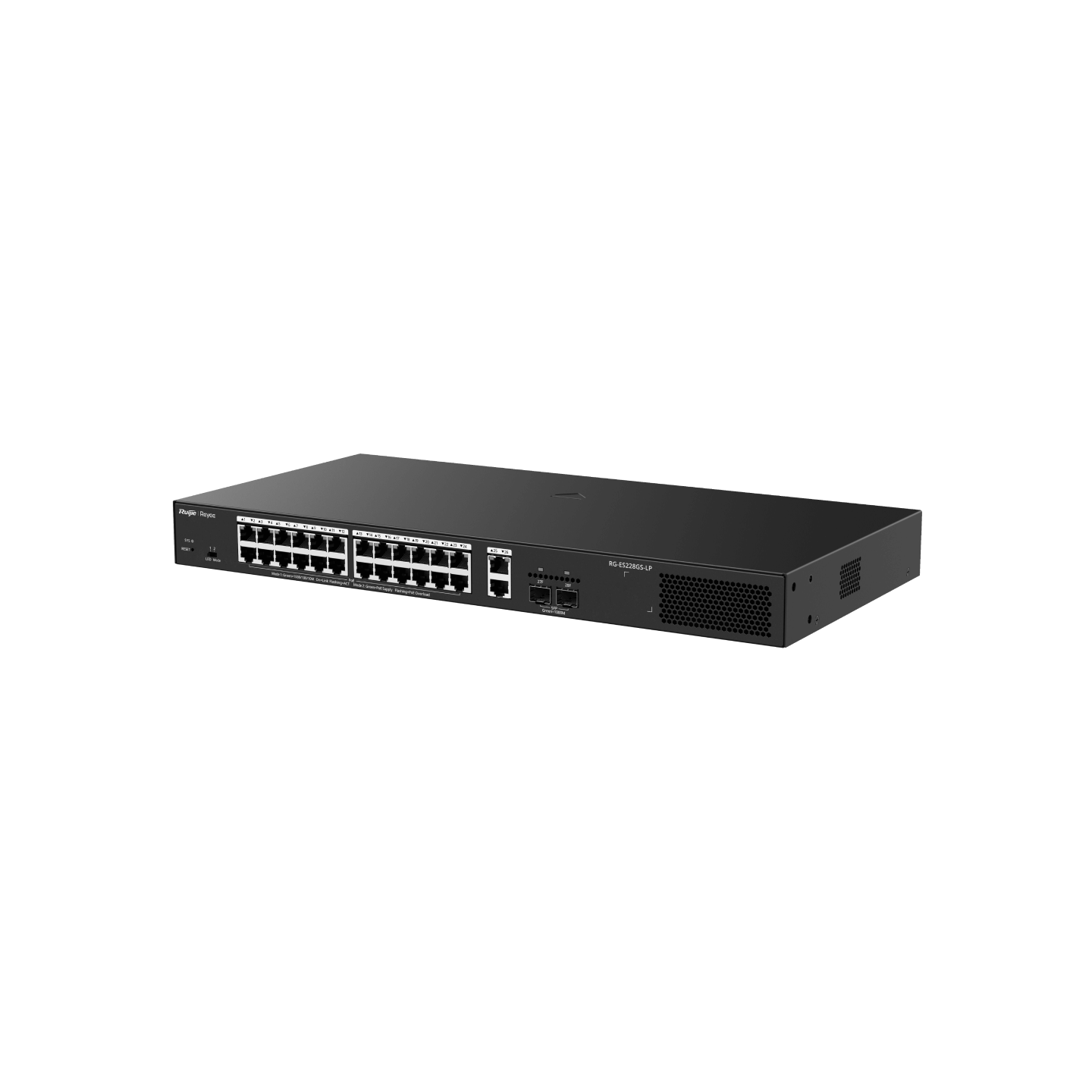 RG-ES228GS-LP – Switch PoE 28 ports Gigabit – 56 Gbps – Image 2