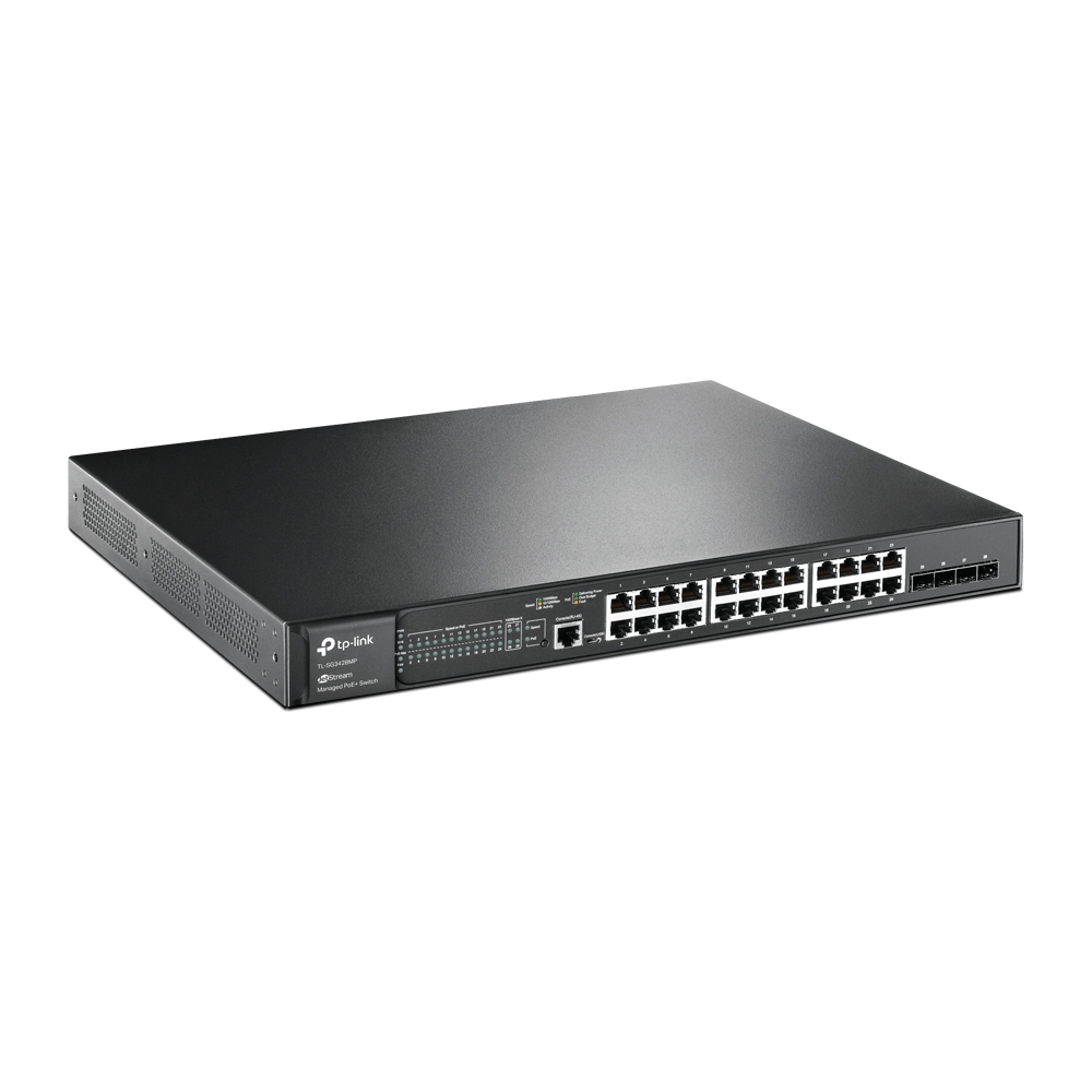 SG3428MP – Switch L2+ 24 ports PoE+ + 4 SFP – 56 Gbps – Image 2