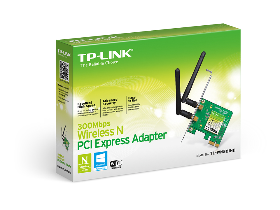 TL-WN881ND – Carte Réseau PCI Express Wi-Fi N 300 Mbps – Image 2